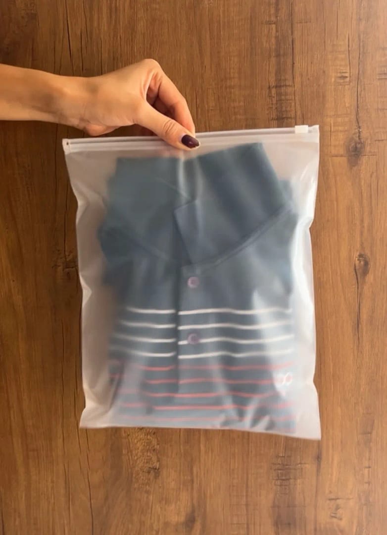 10X12 Inches Frosted Slider Zipper Bags - 75 Micron