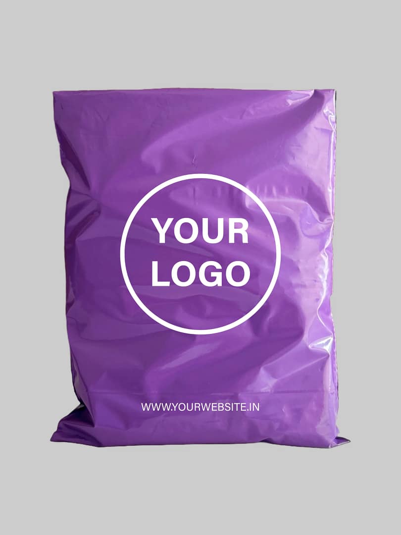 Purple Custom Poly Courier Bags (Single Color Printing)